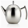 OnePine bollitore teiera set con filtro infusore e coperchio, grande capacità 1.5 L/1.445,8 gram diffusore pentola di acciaio INOX per tè, tè verde, caffè, Acciaio inossidabile, Silver,1l, 1 L/34 oz