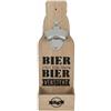 MIJOMA Apribottiglie da parete in legno con tappo a corona in metallo, apribottiglie a parete, ca. 30 x 10 cm, idea regalo (birra capita)