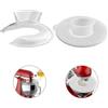 HOMGEN Set di Paraspruzzi e Coperchio per Robot da Cucina da 4,5 e 5 Litri Compatibile con KitchenAid, Schermo Trasparente e Coperchio in Acciaio Inossidabile, Include Spazzola