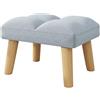 YMYNY Sgabello Moderno Imbottito Sedile Divano Sgabello Poggiapiedi, Poggiapiedi Divano per Soggiorno Ingresso 40x30x27CM Azzurro HBD032H