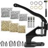 E-Greetshopping Set di pinze per occhielli professionali con 3 matrici e 3000 occhielli (6 mm, 10 mm, 12 mm), utensili intercambiabili per rivetti, utensili per teloni, vestiti, cinture in pelle, striscioni