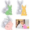Tashce 3 Pezzi Stampi per Candele in Silicone, Stampo in Silicone per Coniglietto Pasquale, Forma di Candela in Silicone 3D, Fai da Te Decorazione di Pasqua per la Casa, Artigianato per Interni