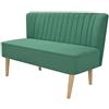 vidaXL Divano Sofa 117x55,5x77 cm in Stoffa e Legno Salotto Soggiorno Verde