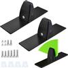 Calenxy 2 clip divisoria da scrivania a forma di T, in lega di alluminio per pannelli da 2 a 25 mm, clip divisoria da scrivania con cuscinetti antiscivolo (nero)