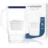 Wessper Caraffa FIltrante 3,3 Litri, con Contatore a LED, Caraffa Filtro Acqua con FIltro, FIltri per Acqua a Cartuccia di Carboni Attivi, Riduce il Calcare e il Cloro, BPA-Free - Blu