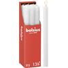 Bolsius Rustik - Candele a bastoncino - colore bianco - set da 9 pezzi - lunghezza 13 ore - non profumate - cera vegetale naturale - senza olio di palma - 27 x 2,3 cm