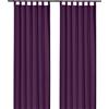 heimtexland® tenda decorativa, con passanti e nastro arricciato, tinta unita, color viola, 245 x 140 cm (altezza x larghezza), oscurante ma lascia passare la luce, colore naturale opaco, con bella caduta leggera, tessuto Ökotex, tipo 117
