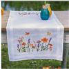 VERVACO Punto Croce Prestampato Centrotavola Lavanda E Fiori di Campo Biancheria da Tavola Set Fai da Te Kit Hobby Creativi Adulti Casa Decor Cross Stitch Runner campi, Multicolor, 40 x 100 cm