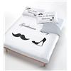 Italian Bed Linen Digital CP-DIG-708-1P Parure Copripiumino, 100% Cotone, 708 Lady Gentleman, Singolo