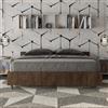 ITYHOME Letto matrimoniale contenitore 160x190 noce Nuamo