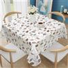 hometrixx Tovaglia Quadrato Disegno Foglie Plaid Tovaglie Antimacchia Poliestere Copritavolo Lavabile per 4 Posti 140x140cm Soggiorno Cucina Sala da Pranzo Giardino Esterno