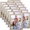 Giftgarden Cornice portafoto 20,5 cm x 25,5 cm (8 x 10), effetto shabby chick, colore beige/bianco, venature del legno, set da 12 pezzi, confezione grande da parete o da tavolo