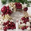 SUWEN Palloncini Borgogna Kit Ghirlanda Arco 153Pezzi con Palloni Carta Metallizzata Scuro Borgogna Sabbia Bianco Oro per Buon Compleanno Natale Matrimonio San Valentino Baby Shower Decorazioni Feste