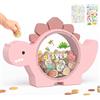 Summidate Salvadanaio in Legno a Forma di Dinosauro per Bambini Maschi, Grazioso Salvadanaio in Legno Dino per Bambini Piccoli, Barattolo Creativo per Risparmiare Monete, Regalo Personalizzato per