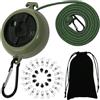 ZONSUSE Stendibiancheria Estensibile,Filo Stendibiancheria per Esterno,10m Filo Retrattile Antigroviglio,10 Fibbie di Fissaggio 20 Clip Antivento,Per Balcone Campeggio Viaggio Accessori (Verde-A)