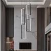 ZenithBeam Led Lampadario Per Scale,Moderna Rettangolo Lampadari A Sospensione Regolabile In Altezza,Lampadario Soggiorno A Dimmerazione Infinita Con Telecomando,Lampadari Per Villa Duplex Foyer 4 Luci
