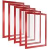 POPPSTAR Cornice magnetica A4 calamitata con chiusura magnetica, rosso, 5 pezzi