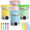 DAZZTIME Contenitori per Gelato,4 Pezzi Contenitore Creami per macchina da gelato Ninja Creami,Accessori Gelatiera Serie,per serie NC700/NC701,con Coperchio,Senza BPA