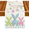 SSIMIDAPT Runner da Tavola Pasquale, Runner Pasqua Tovaglia, Tovaglia con Uovo di Pasqua Primaverile, 33x183 Cm Decorazioni da Tavola per Pasqua e Feste Primaverili (B)