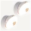 ZVM 2 pezzi luce notturna led con batteria, luce notturna per interni, illuminazione per scale, luce sensore on/off, luce per corridoio, bagno, camera da letto