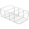 Daelesr Scatola da Tè, Porta Bustine The e Tisane, Organizer per Frigorifero con 4 Scomparti, Scatola Contenitore Plastica per Biscotti, Spezie, Caffè, Cucina Trasparente