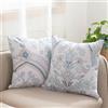 ATsense Set di 2 federe 40 x 40 cm, 2 pezzi - 100% cotone, blu e bianco, double face con chiusura lampo, ÖkoTex - Super morbido Premium e ipoallergenico (Paisley)