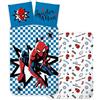 BrandMac Spiderman - Set di biancheria da letto singolo morbido e traspirante per bambini, con copripiumino da 140 x 200 cm e federa da 60 x 65 cm, 100% cotone, con motivo di supereroi