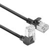 ACT Cavo di rete CAT6A ad angolo di 90°, U/FTP LSZH, sottile 3,6 mm, cavo Ethernet flessibile con connettore RJ45, per l'uso in data center, 0,5 metri, verso l'alto DA4900