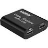 PremiumCord Capture/Grabber HDMI per Registrare Segnali Video e Audio su un Computer Tramite USB, Risoluzione 4K a 30 Hz, Full HD @ 30 Hz, Plug and Play, Uscita HDMI, Nero