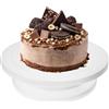 Piatto girevole per torte, 28 cm, piatto girevole per torte, in plastica PP, girevole, per alimenti, con 1 tavolozza angolare e 2 raschietti per bambini, principianti e professionisti