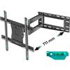 ONKRON Braccio TV Parete 40-75 pollici, Carico fino a 68 kg, Supporto TV VESA 100x100-600x400 mm, Staffa Televisore Inclinabile e Girevole, Porta Televisore a Muro Universale, Colore Nero M7L-B