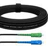 Elfcam Cavo Fibra Ottica con Armatura in Acciaio Corrugato SC/APC per SC/UPC simplex monomodale 9/125, Compatibile con Freebox Iliad (Free) (15M)