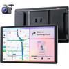 Krunia Schermo Portatile 8'' per Apple CarPlay e Android Auto, Display HD 1440x900, Supporto Magnetico, Aggiornamenti OTA, Telecamera di Retromarcia, Bluetooth, Controllo Vocale, Navigazione GPS