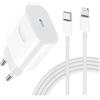 ANVSI Caricatore iPhone Certificato Apple MFi, Caricabatterie USB C da 25W per iPhone 14/13/12/11/Pro Max Plus Mini SE XR X XS, Caricabatteria i Phone Veloce con Cavo Lightning da 2m