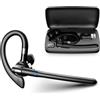 eppfun Auricolare Mono Bluetooth 5.4, Cuffia Mono Wireless con Cancellazione del Rumore Doppio Mic per Ufficio Lavoro Guida