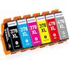 SINOPRINT 6-Colore 378 XL 478 XL Multipack Compatibile per Epson 378XL 478XL Cartucce d'inchiostro per Cartucce Expression Photo HD XP-15000 XP15000(Rosso, Grigio, Nero, Ciano, Magenta, Giallo)