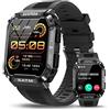 AVUMDA Orologio da uomo, 1,95 pollici, grande schermo tracker di attività, pedometro cardiofrequenzimetro, SpO2, Smartwatch da uomo, lettore musicale, 123 modalità sportive, notifica messaggi per