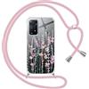 Yoedge Cover con Cordino per Xiaomi Redmi Note 11 Pro（4G/5G） 2022 6,67, Trasparente Disegni Fiori Custodia con Collana Tracolla Laccio Collo, Sottile TPU Silicone + PC Case per Redmi Note 11 Pro,03