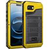 Beeasy Cover per iPhone 17E / 16E IP68 Impermeabile Custodia Militare Antiurto Resistente 360° Metallo Armor Protezione Schermo Integrata Rugged Robusta Indistruttibile Subacquea Antipolvere Giallo