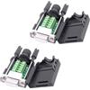 YARCHONN DB9 connettore senza saldatura Breakout Board RS232 D-SUB 9 poli adattatore seriale morsettiera con custodia 2 confezioni (femmina)