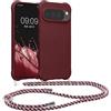 kwmobile Custodia Compatibile con Google Pixel 10 Pro XL Cover - Back Case in Silicone TPU - Protezione Smartphone con Cordino - viola bordeaux