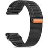 ZoRoll 20 mm QuickFit Cinturino per Garmin Fenix 8 43mm/Fenix 7S Pro Solar/7S/6S/6S Pro/5S/5S Plus, Sport Loop Cinturini in Nylon con Design Ondulato per Garmin Descent Mk3S/Mk2S - Nero