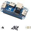 Waveshare Ethernet/USB HUB Hat for Raspberry Pi, 1x RJ45 Ethernet Port Based on RTL8152B Chip, 3X USB Ports Perfectly Fit The Zero/Zero W/Zero WH