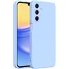 Captor Cover Custodia Colorata in Silicone Liquido per Samsung Galaxy A15, Alta Qualità con Bordo Rialzato per Schermo e Protezione Fotocamera Morbida Con Microfibra Interna (Lavanda Blu)