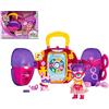 SUPER CUTE LITTLE BABIES - Mini Take-Along Bedroom with Sisi, Bambola Baby Supereroina in versione piccola, con scatolina Che si trasforma in camera, case e accessori, Famosa (UPU05101)