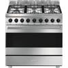 Smeg Cucina B91GMX2 con forno termoventilato e piano cottura gas finitura acciaio inox da 90x60 cm
