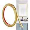 Hengrongshen Modanatura Adesiva per Pareti Oro Opaco (6M x 0.65cm) Facile da Tagliare e Incollare, Strisce Decorative Flessibili in PVC per Cornici, Specchi, Soffitti, Pavimenti, Armadi, Piastrelle