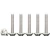 Drenky Bullone Meccanico Con Esagono Incassato E Flangia M3x25mm Viti A Testa Bombata Acciaio Inox A2 V2A Elevata Durezza Viti A Macchina Filettatura Completa Metrica, 50 Pezzi