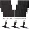 Rusoz 24 Strisce Appendi Quadri Senza Chiodi, 12 Paia Attaccare Quadri Senza Chiodi 20mm x 70mm Strisce Nero Appendiquadri Stretch Adesivo per Quadri, Cornici, Decorazioni Natalizie e Poster