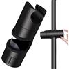 Drenky Supporto Doccia, Universale Braccio Soffione Doccia Nera Per Asta Per Doccia 18-25mm Realizzata in ABS Massiccio Staffa Per Soffione Doccia Versione Aggiornata e Addensata, Nero Opaco